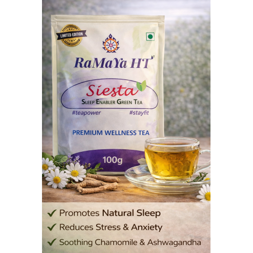 RaMaYa HT Siesta – Sleep Enabler Green Tea (100g)