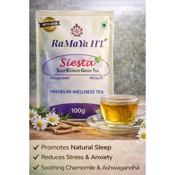 RaMaYa HT Siesta – Sleep Enabler Green Tea (100g)