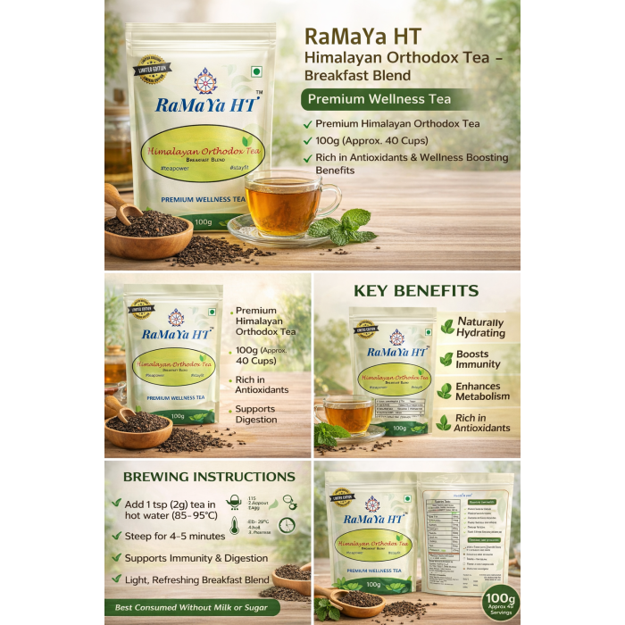 RaMaYa HT Himalayan Orthodox Tea – Premium Wellness Tea (100g) RaMaYa HT Himalayan Orthodox Tea – Premium Wellness Tea (100g)